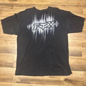 Y2k black and white fox Racing T-shirt